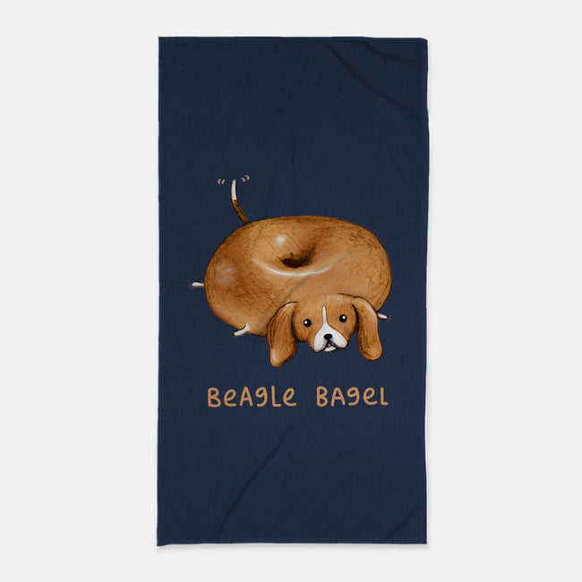 Beagle Bagel-none beach towel-SophieCorrigan