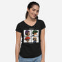 Bebop Days-womens v-neck tee-Boggs Nicolas