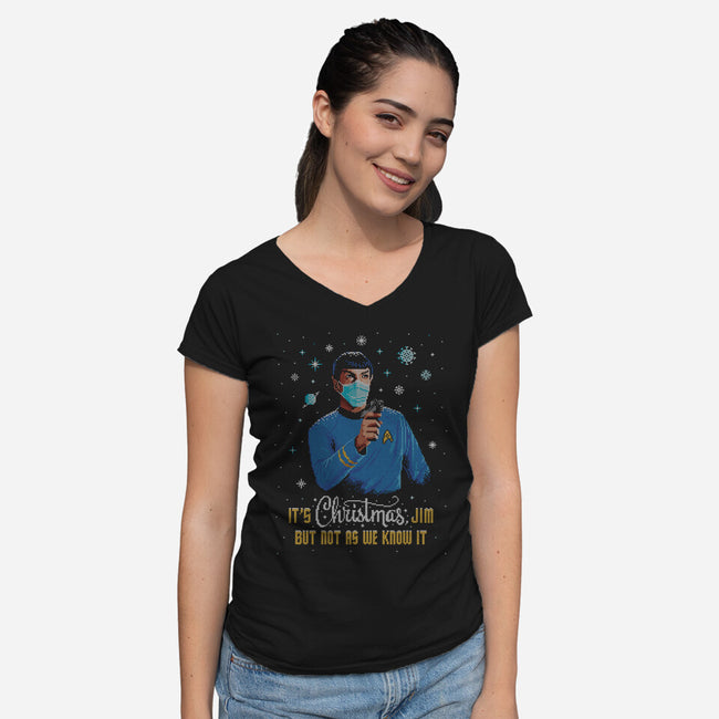 Behind Every Woman-womens v-neck tee-risarodil