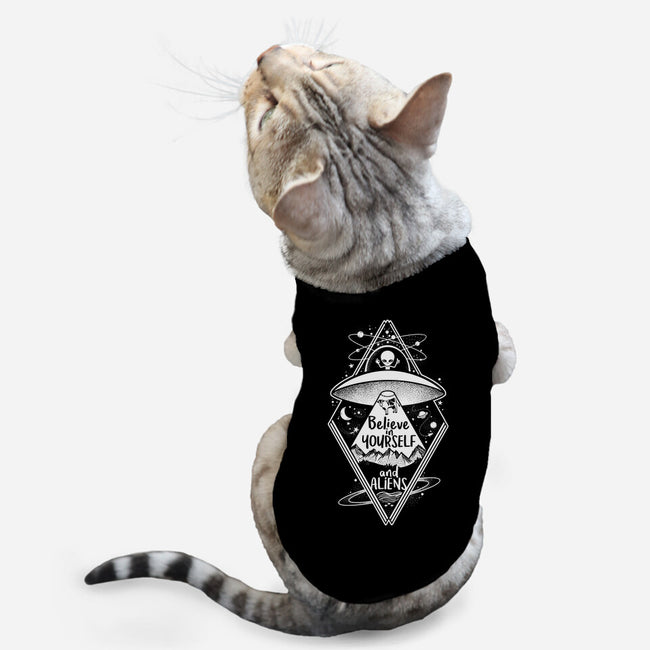 Believe in Yourself and Aliens-cat basic pet tank-NemiMakeit
