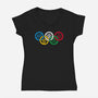 Bending Olympics-womens v-neck tee-KindaCreative