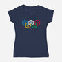 Bending Olympics-womens v-neck tee-KindaCreative