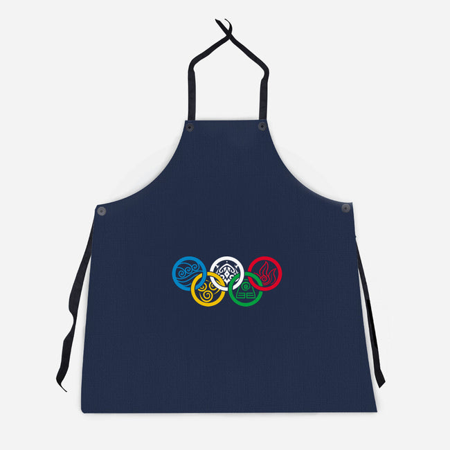 Bending Olympics-unisex kitchen apron-KindaCreative