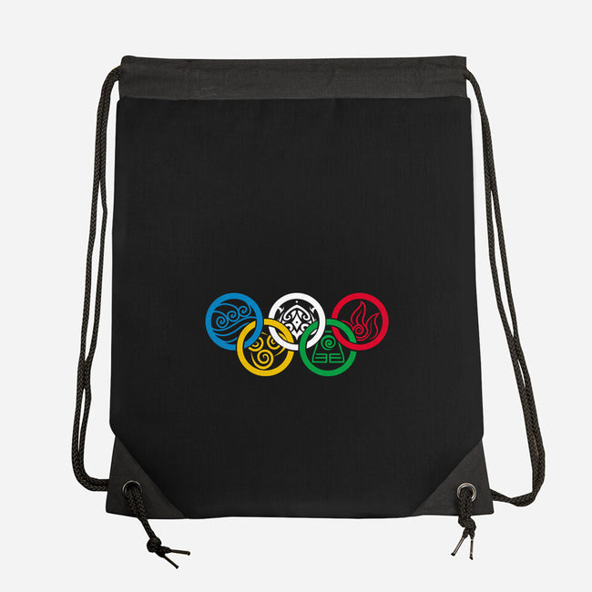 Bending Olympics-none drawstring bag-KindaCreative