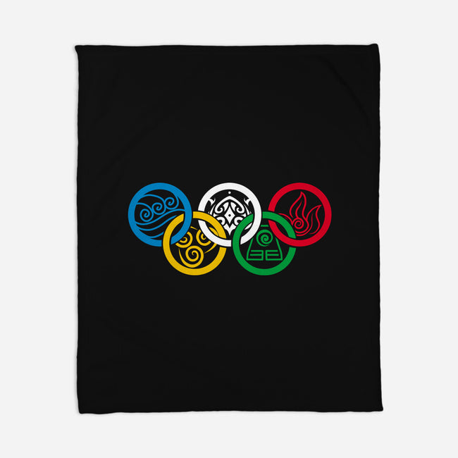 Bending Olympics-none fleece blanket-KindaCreative