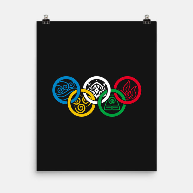 Bending Olympics-none matte poster-KindaCreative