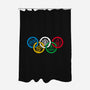 Bending Olympics-none polyester shower curtain-KindaCreative