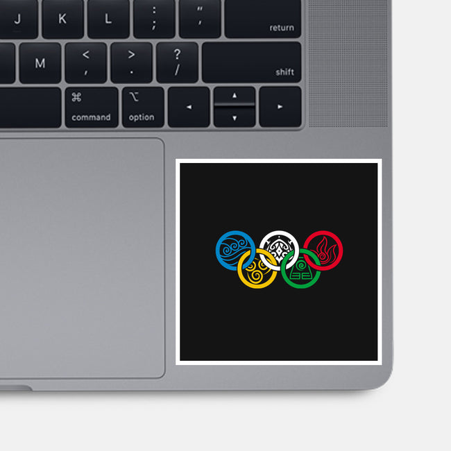 Bending Olympics-none glossy sticker-KindaCreative