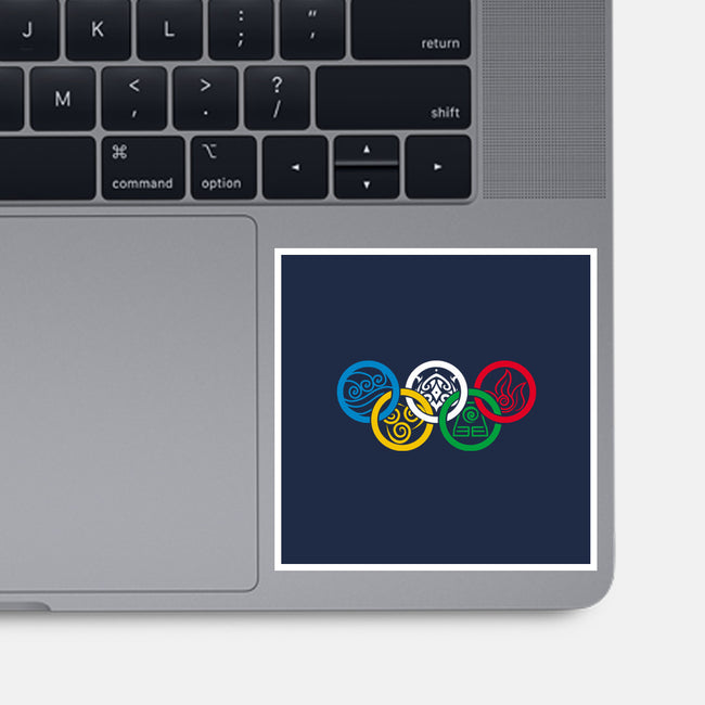 Bending Olympics-none glossy sticker-KindaCreative