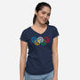 Bending Olympics-womens v-neck tee-KindaCreative