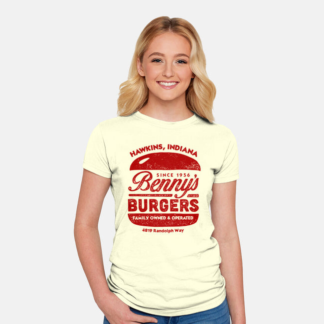 Benny's Burgers-womens fitted tee-CoryFreeman