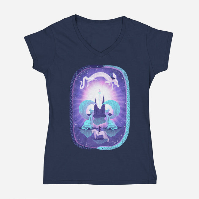 Beyond The Oracle-womens v-neck tee-theGorgonist