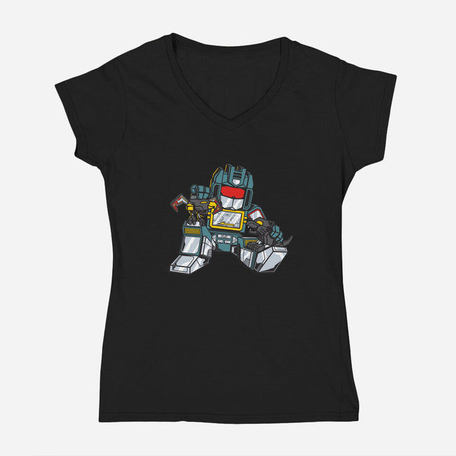BFFs-womens v-neck tee-mekazoo