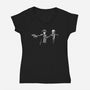 Bibappu Fiction-womens v-neck tee-blackhand