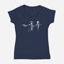Bibappu Fiction-womens v-neck tee-blackhand
