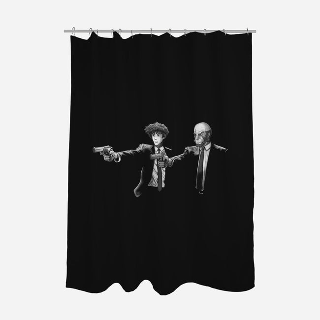 Bibappu Fiction-none polyester shower curtain-blackhand