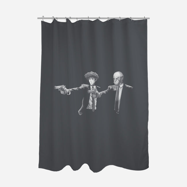 Bibappu Fiction-none polyester shower curtain-blackhand