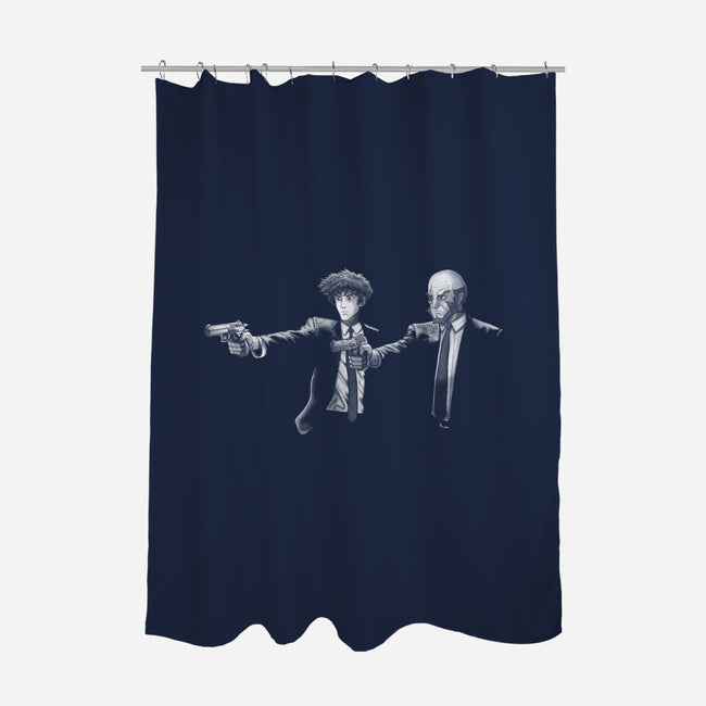 Bibappu Fiction-none polyester shower curtain-blackhand