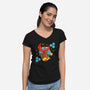 Bird and Bear 64-womens v-neck tee-Miranda Dressler