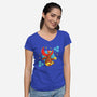 Bird and Bear 64-womens v-neck tee-Miranda Dressler