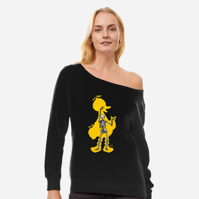Bird X-Ray-womens off shoulder sweatshirt-Captain Ribman