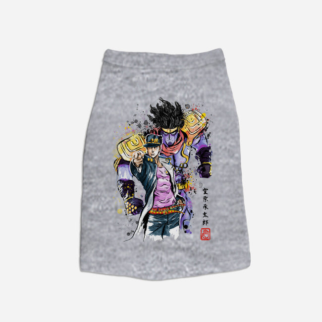 Bizarre Adventure Watercolor-cat basic pet tank-DrMonekers