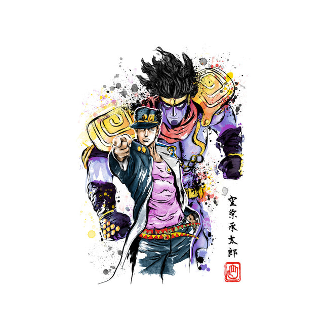 Bizarre Adventure Watercolor-none beach towel-DrMonekers