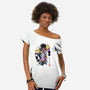 Bizarre Adventure Watercolor-womens off shoulder tee-DrMonekers