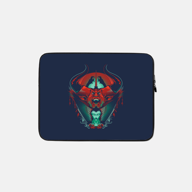 Black as Midnight, Black as Pitch-none zippered laptop sleeve-CupidsArt