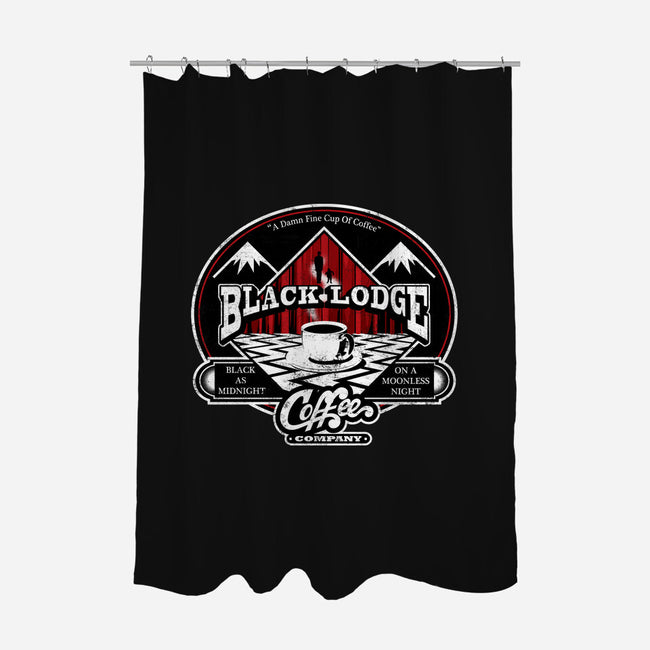 Black Lodge Coffee Company-none polyester shower curtain-mephias