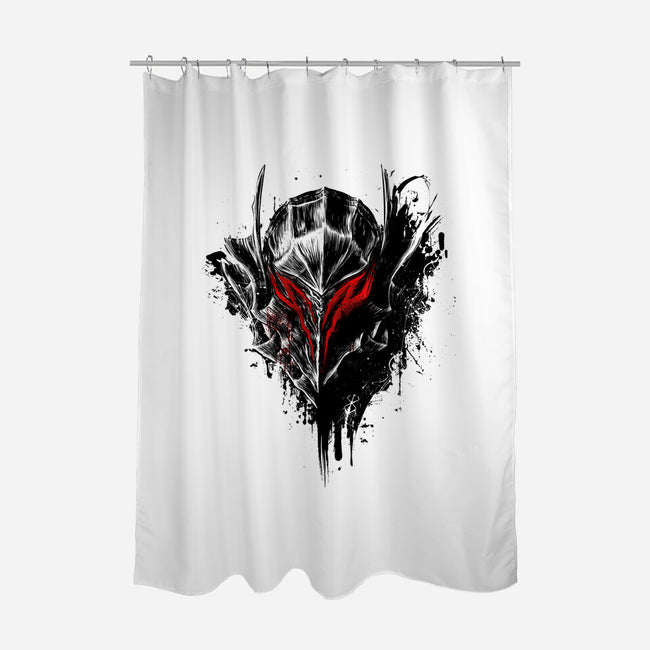 Black Warrior-none polyester shower curtain-alemaglia