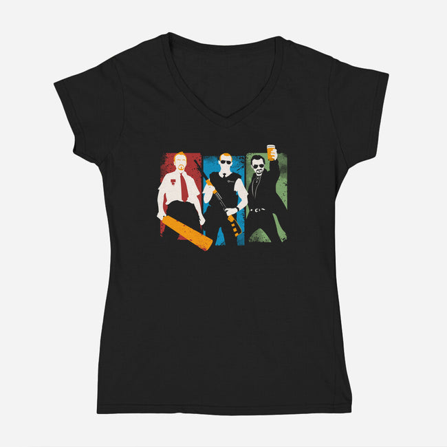 Blood and Ice Cream-womens v-neck tee-TomTrager