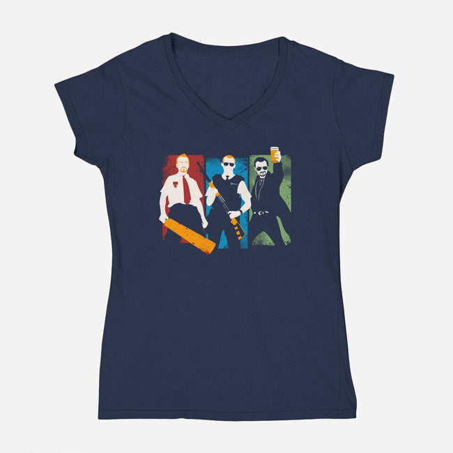 Blood and Ice Cream-womens v-neck tee-TomTrager