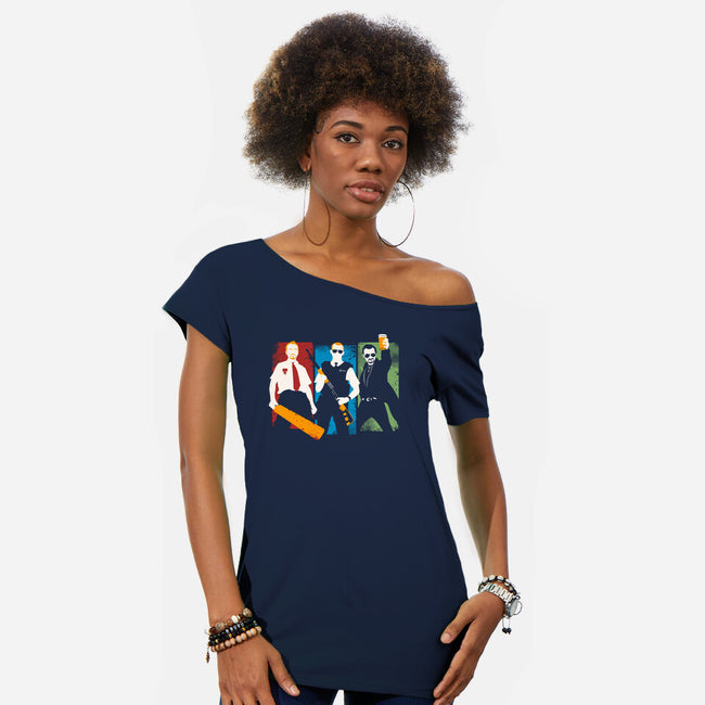 Blood and Ice Cream-womens off shoulder tee-TomTrager