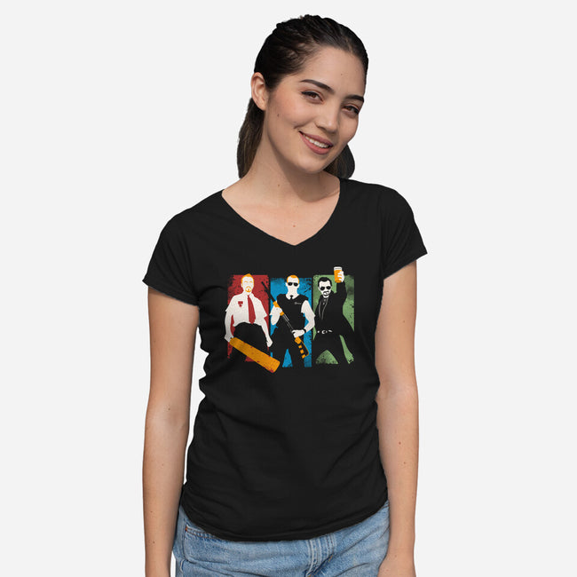 Blood and Ice Cream-womens v-neck tee-TomTrager