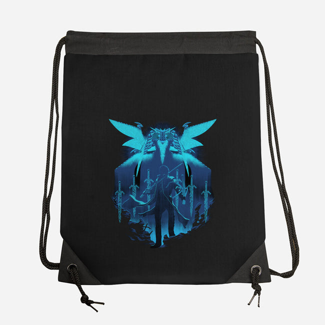 Blue King-none drawstring bag-max58
