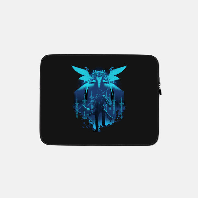 Blue King-none zippered laptop sleeve-max58