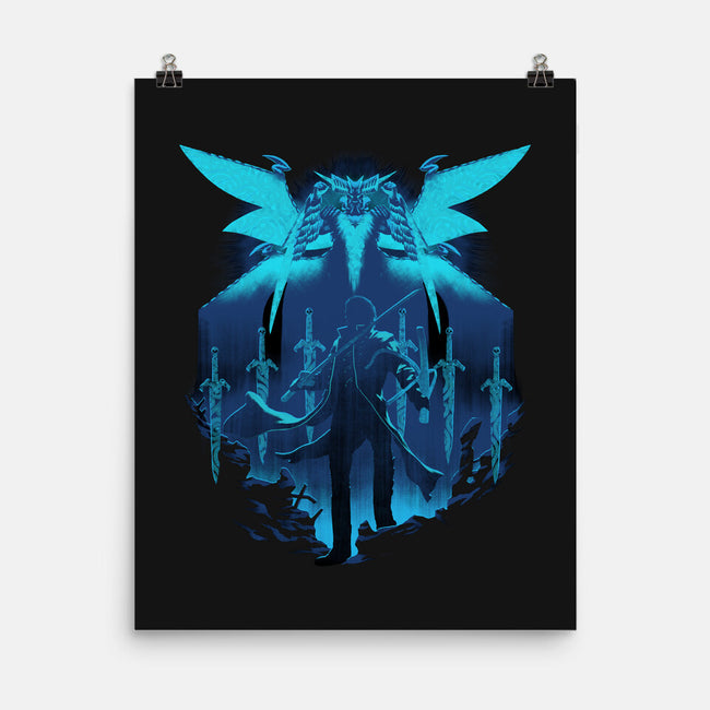 Blue King-none matte poster-max58