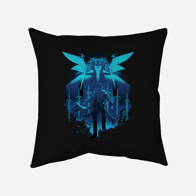 Blue King-none non-removable cover w insert throw pillow-max58