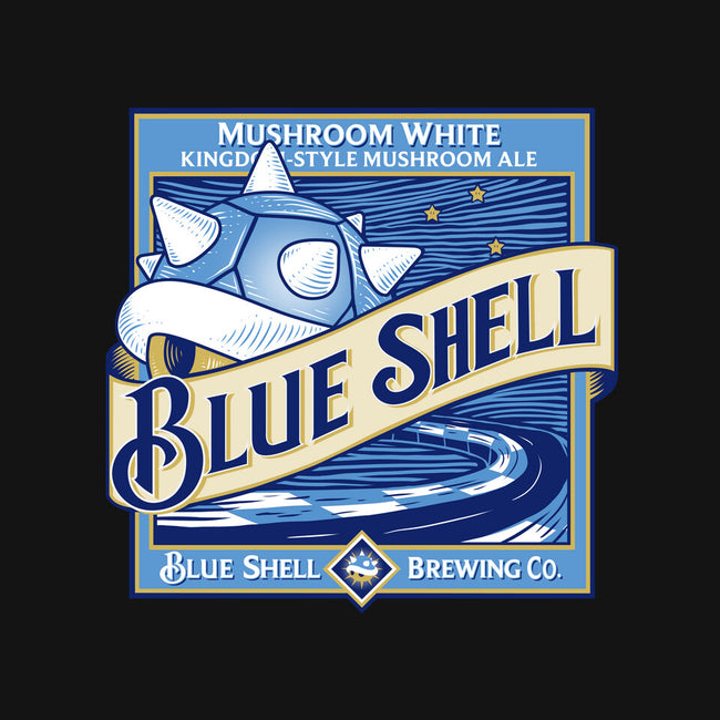Blue Shell Beer-none non-removable cover w insert throw pillow-KindaCreative