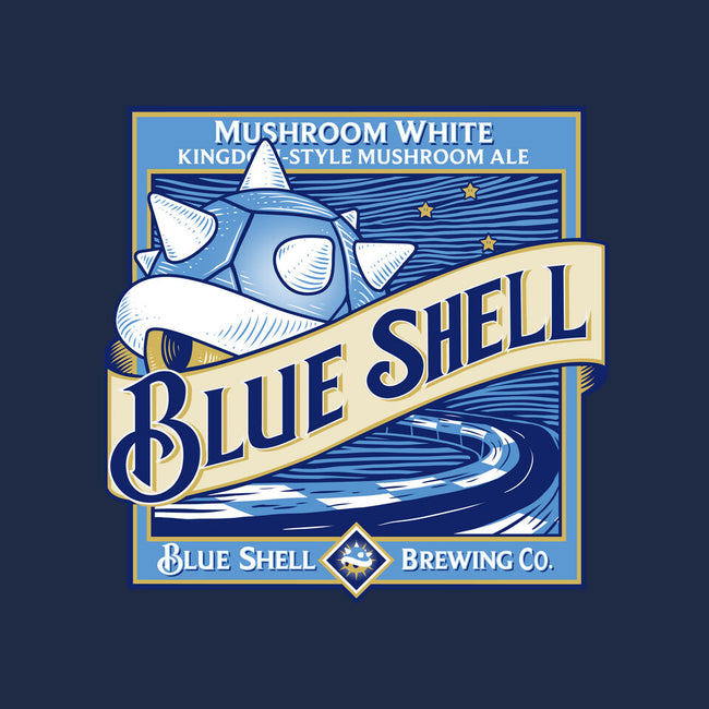 Blue Shell Beer-none removable cover w insert throw pillow-KindaCreative