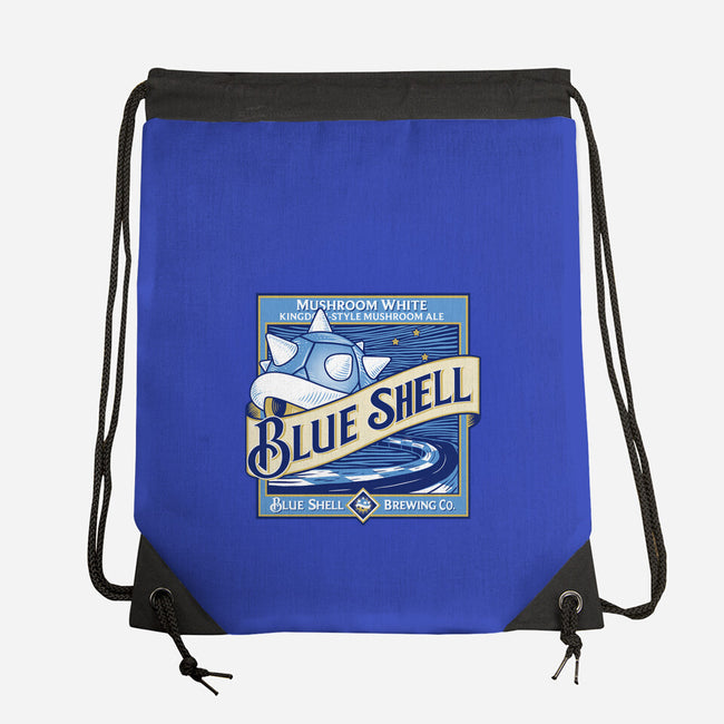 Blue Shell Beer-none drawstring bag-KindaCreative