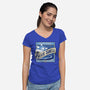 Blue Shell Beer-womens v-neck tee-KindaCreative