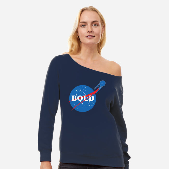 Bold-womens off shoulder sweatshirt-geekchic_tees