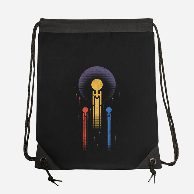 Boldly Go-none drawstring bag-DJKopet