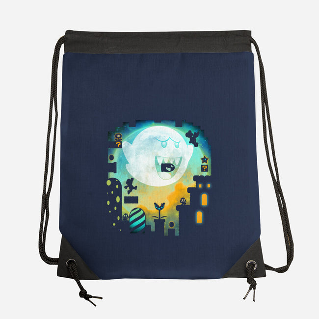 Boo Moon-none drawstring bag-ManuelDA