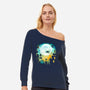 Boo Moon-womens off shoulder sweatshirt-ManuelDA