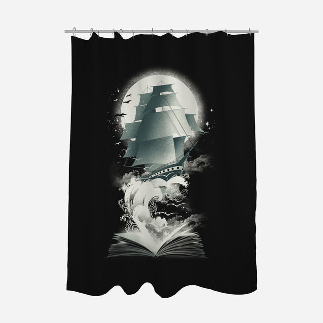 Book of Adventures-none polyester shower curtain-dandingeroz