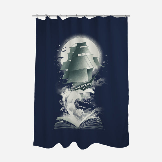 Book of Adventures-none polyester shower curtain-dandingeroz