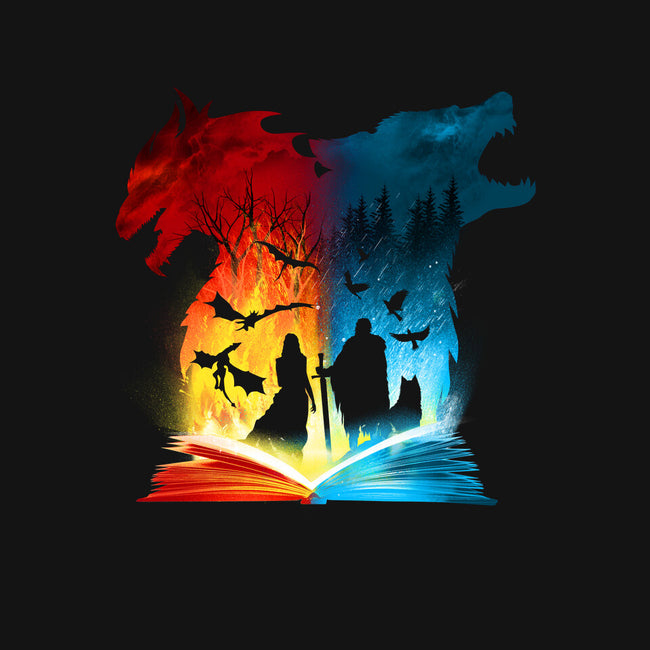 Book of Fire and Ice-none stretched canvas-dandingeroz
